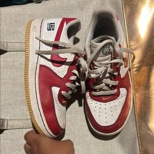 Nike Red and White Athletic Shoes